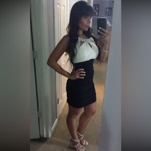 Black and white dress